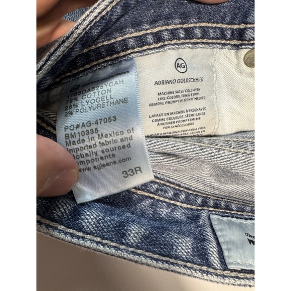 AG Jeans Light Blue Tellis Modern Slim Ag-ed Distressed Denim Jeans 33x32 - Picture 10 of 13